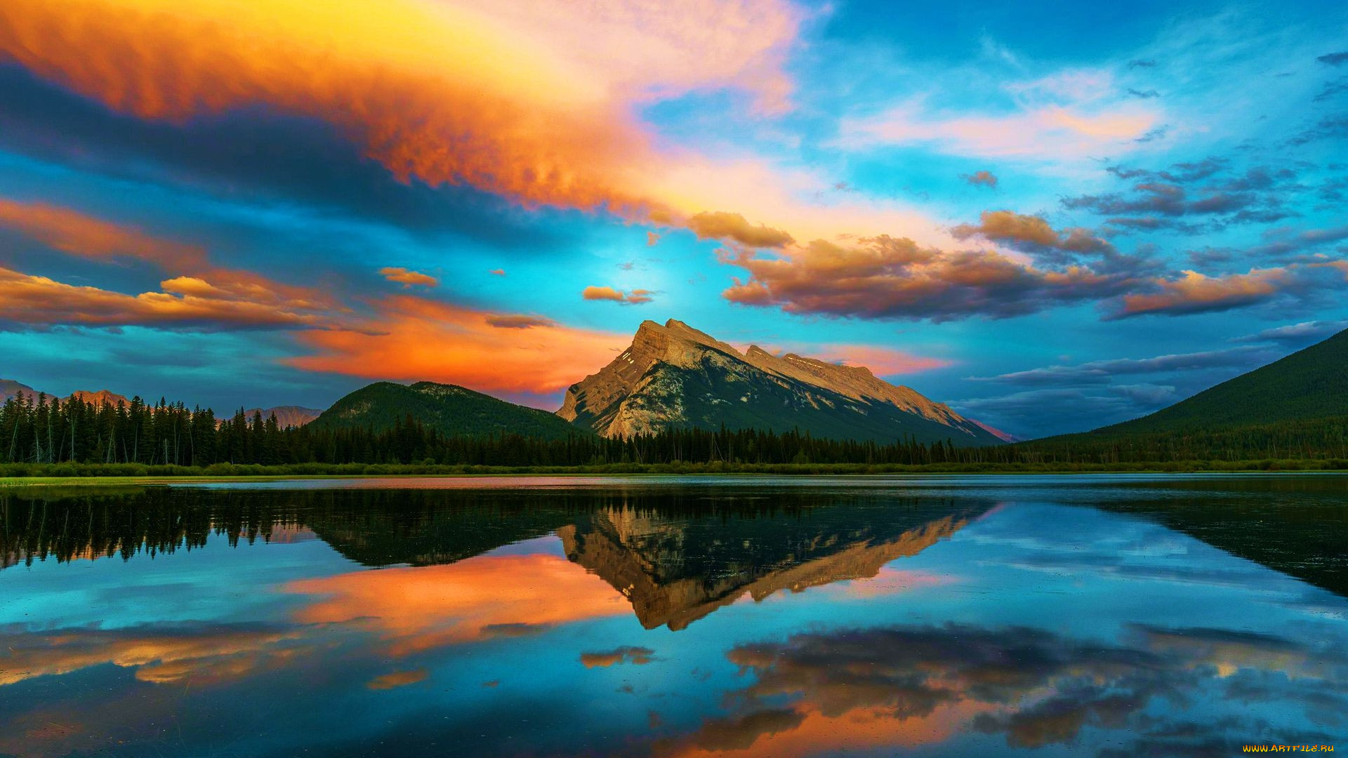 vermilion lakes, banff np, alberta, , , , vermilion, lakes, banff, np